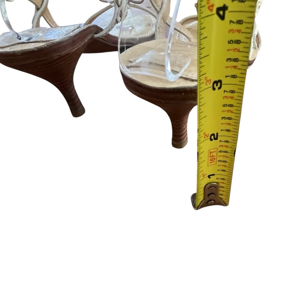 Tory Burch Tan Strappy Heels with Bow - Picture 6 of 12